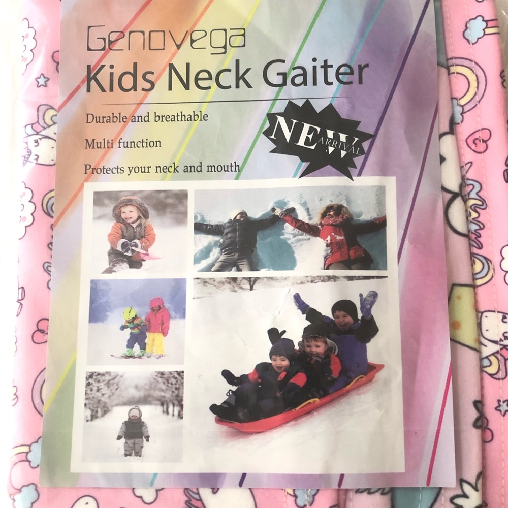 Kids Unicorn Neck Gaiters Unicorns Stars Hearts Rainbows Pink …